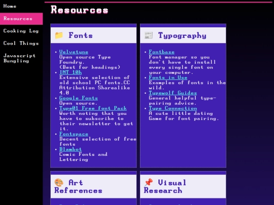 resources screenshot