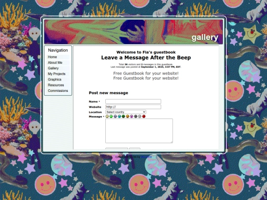 guestbook screenshot