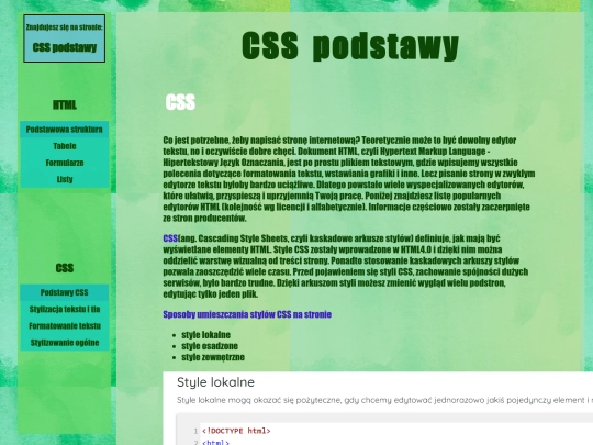 HTML i CSS Tutorial/CSS1.1 screenshot