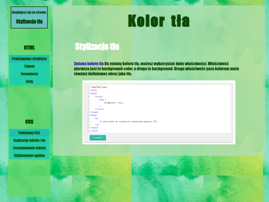 HTML i CSS Tutorial/CSS2.2 screenshot