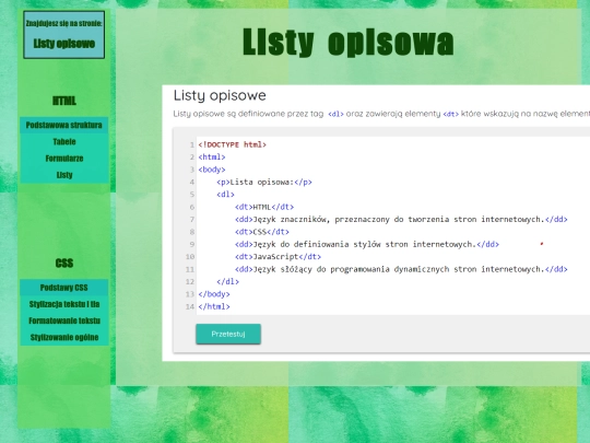 HTML i CSS Tutorial/HTML4.4 screenshot