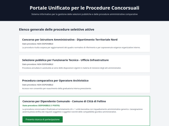 concorsi screenshot
