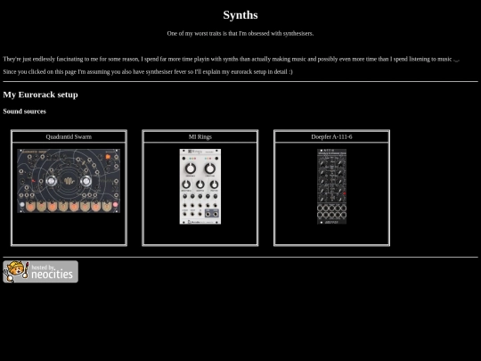 synths screenshot
