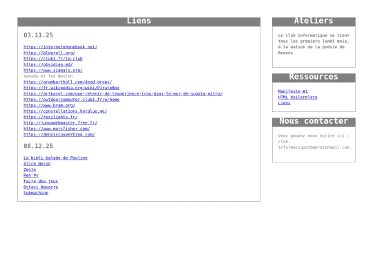 ressources/liens screenshot