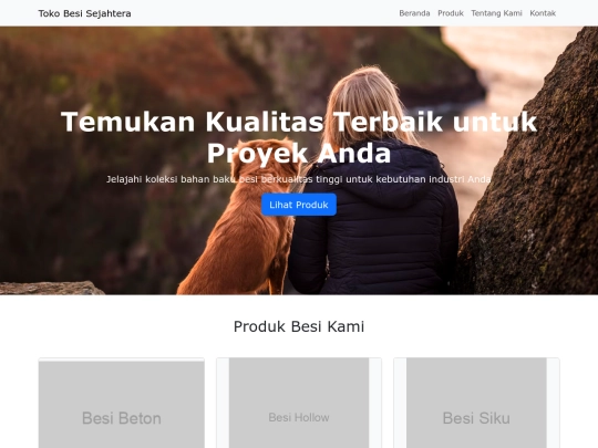 WebsiteBahanbakuBesi screenshot