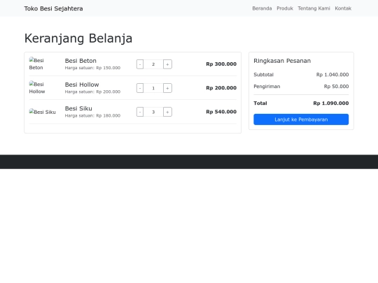 cart screenshot