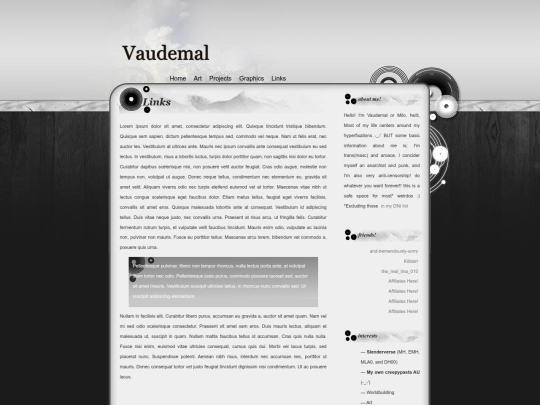 Links screenshot