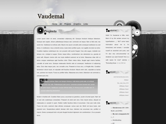 Projects screenshot