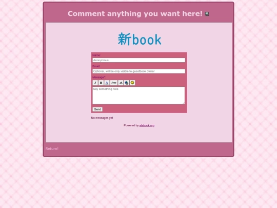 webpages/guestbook screenshot