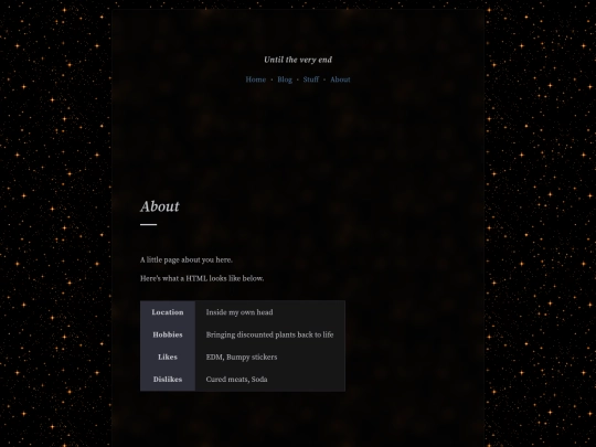 mysite/about screenshot