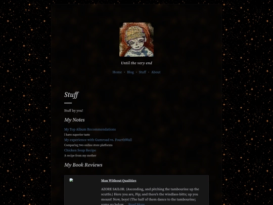 mysite/stuff screenshot
