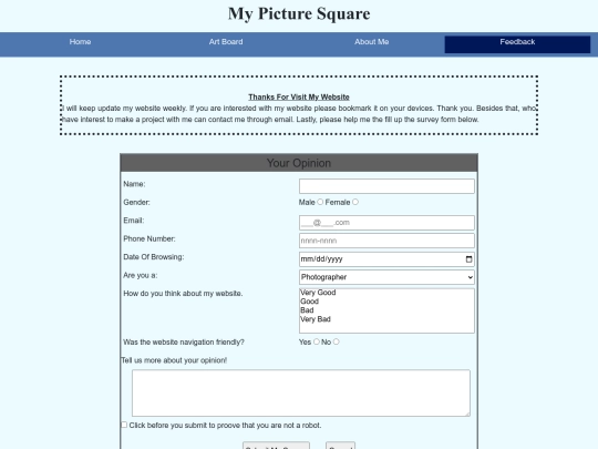 feedback screenshot