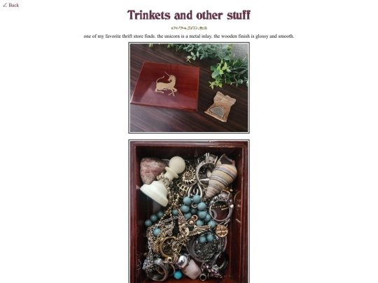 collections/trinkets screenshot