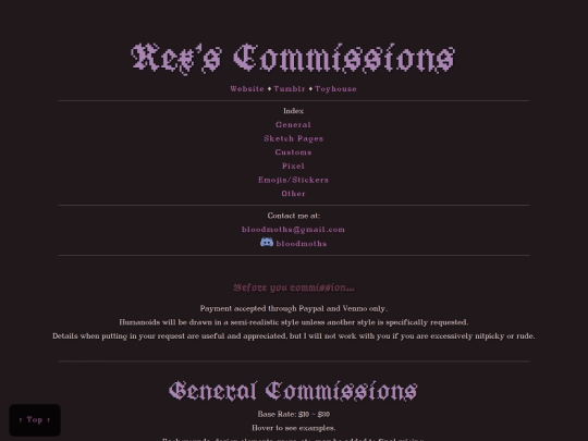 commissions screenshot