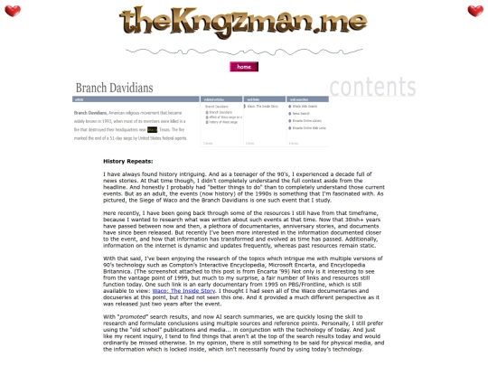 myspace/posts/entry1 screenshot