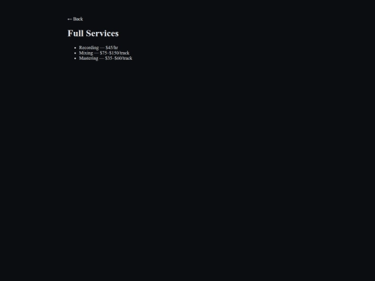 services screenshot
