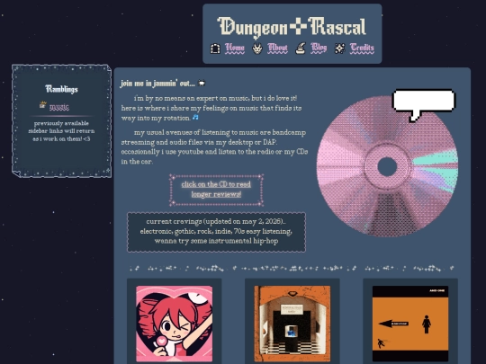 ramblings/music screenshot