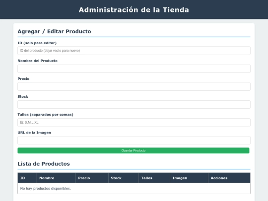 sistema/admin screenshot