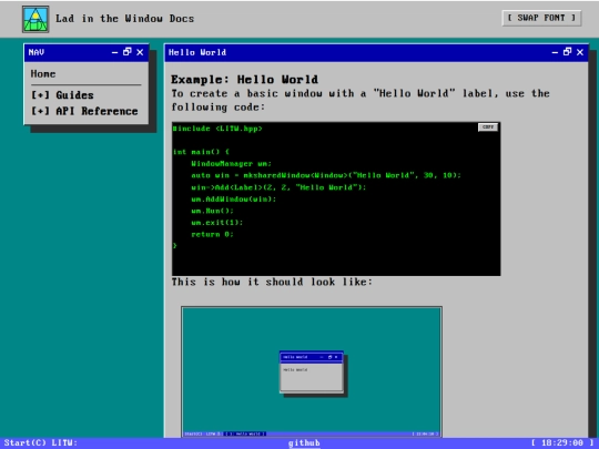 LITW/helloworld screenshot