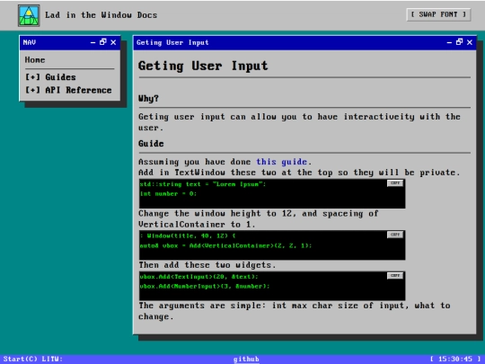 LITW/userinput screenshot