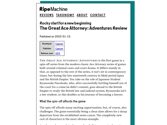 reviews/great-ace-attorney-adventures screenshot