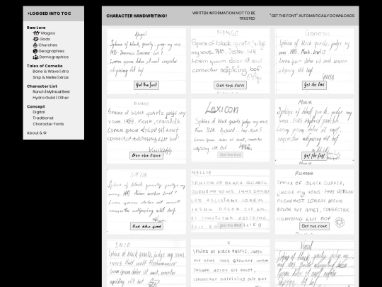 font screenshot