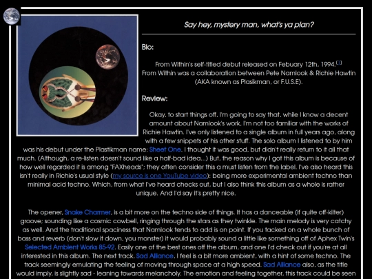 shelf/artists/FAX/albums/from-within1 screenshot