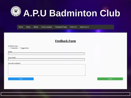 forms/feedback screenshot