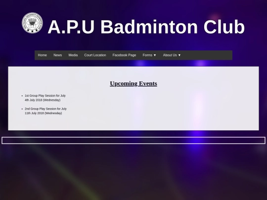 news/upcomingevents screenshot