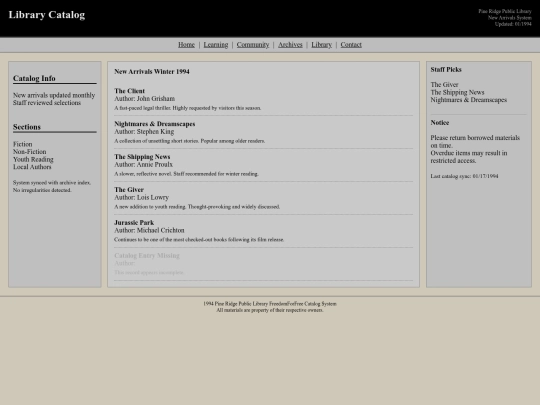 library screenshot
