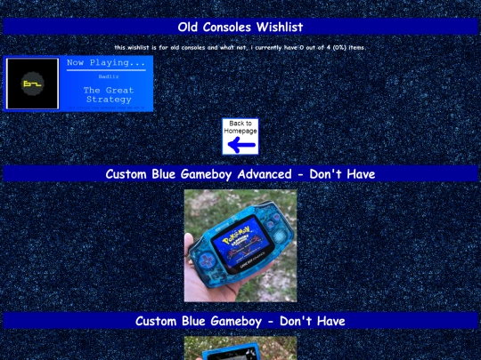 oldconsoleswishlist screenshot