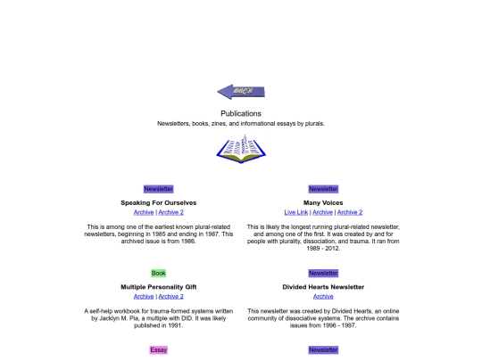 publications screenshot