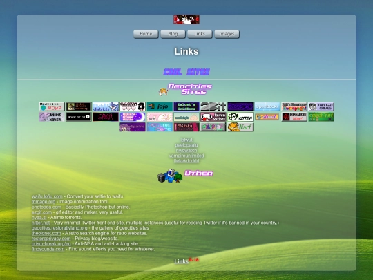 links screenshot