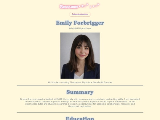 resume screenshot