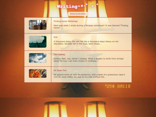 writing screenshot