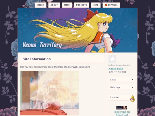 site/site-information screenshot