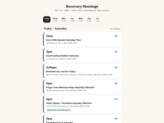 meetings screenshot