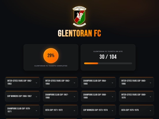 clubs/glentoranfc screenshot
