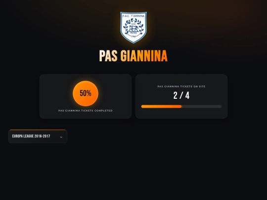 clubs/pasgiannina screenshot