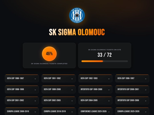 clubs/sksigmaolomouc screenshot