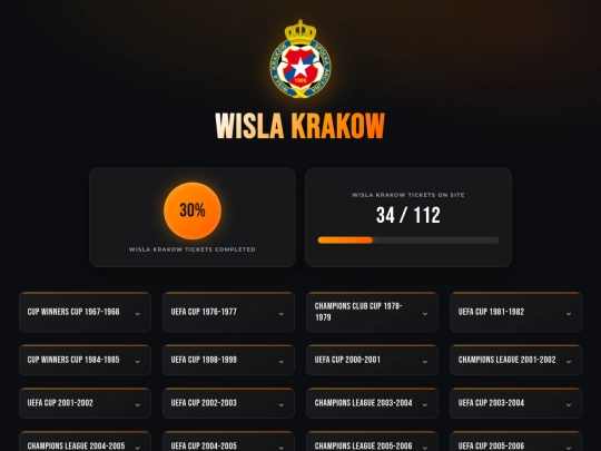 clubs/wislakrakow screenshot