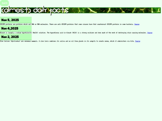 sciencefacts screenshot