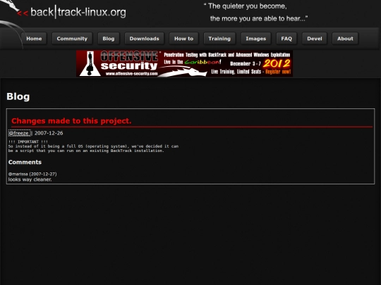 blog screenshot