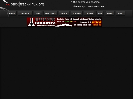 training screenshot
