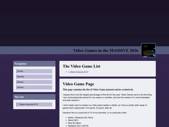 VideoGames/VideoGamesMain screenshot