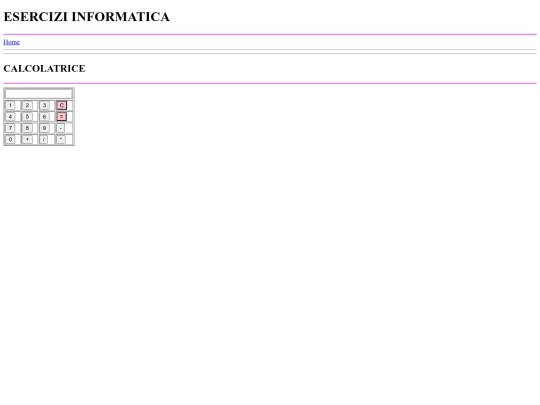 pages/calcolatrice screenshot