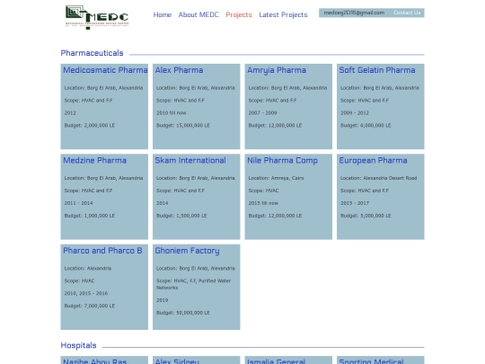 projects screenshot