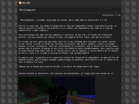 blog/minicomp screenshot