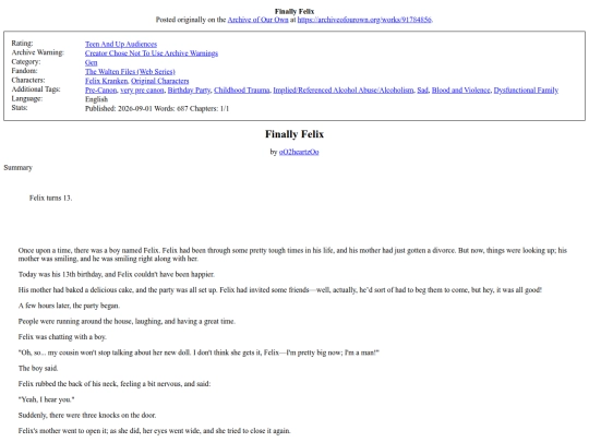 fanfiction/Finally_Felix screenshot