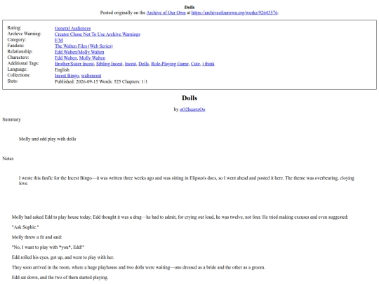 fanfiction/dolls screenshot